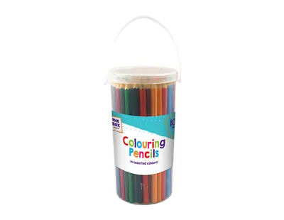 100x Pack Of Colouring Pencils Draw Colour Arts Crafts Artists Adults Kids Case • £8.99