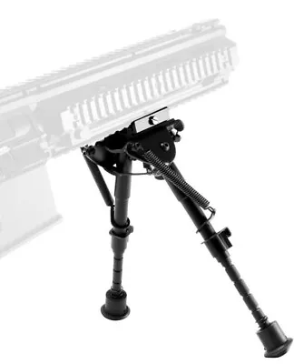 Rifle Bipod 6-9Inch Adjustable Picatinny Bipod With Adapter For Hunting Shooting • £17.49