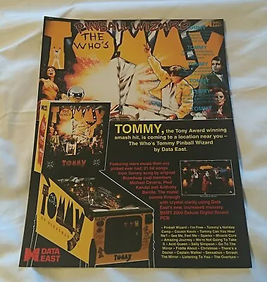 Data East Tommy The Who Pinball FLYER Original 1994 NOS Rock And Roll Nice! • $12