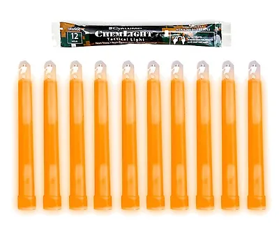 10 (TEN) - 12 Hour 6” Military ChemLight (15cm) Orange Lightstick Cyalume Marke • $31.76