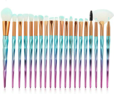 $19.88 • Buy Diamond Unicorn 20PCS Eyeshadow Eyebrow Blending Brush Set Eye Make-Up Brushes (