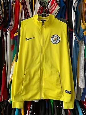 MANCHESTER CITY 2016 2017 TRAINING FOOTBALL JACKET NIKE TRACK TOP JERSEY Sz M • $44.99