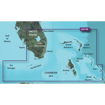 Garmin BlueChart® G3 Vision® HD - VUS010R - Southeast Florida - MicroSD™/SD™ • $338.35