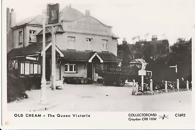 H England Surrey Old Postcard English The Queen Victoria Inn Cheam London • £1.99