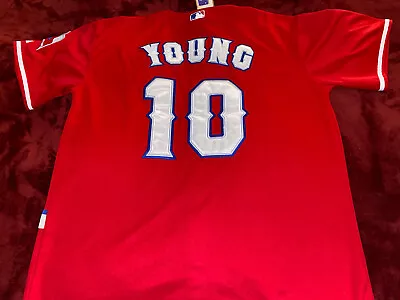 Michael Young #10 Texas Rangers Majestic￼ Jersey Size 56 New • $60