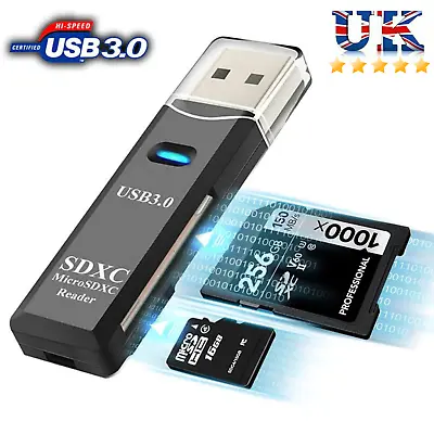£3.85 • Buy SD Card Reader USB 3.0 High Speed Memory SDHC SDXC MMC Micro SD Mobile T-FLASH