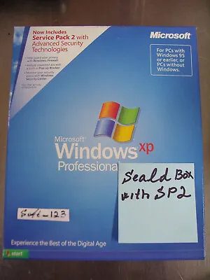 Microsoft Windows XP Professional W/SP2 Full English Retail MS WIN PRO =SEALED= • $229.95