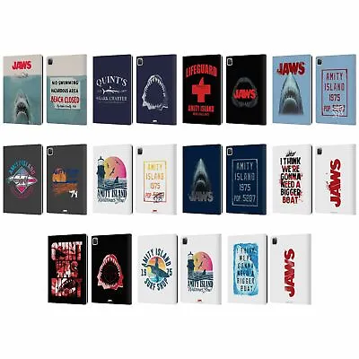 OFFICIAL JAWS I KEY ART LEATHER BOOK WALLET CASE COVER FOR APPLE IPAD • £24.95