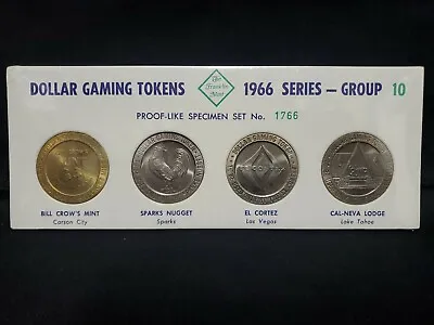 $12 • Buy 1966 Franklin Mint Proof-like Dollar Gaming Tokens Series Group 10 Tokens N550