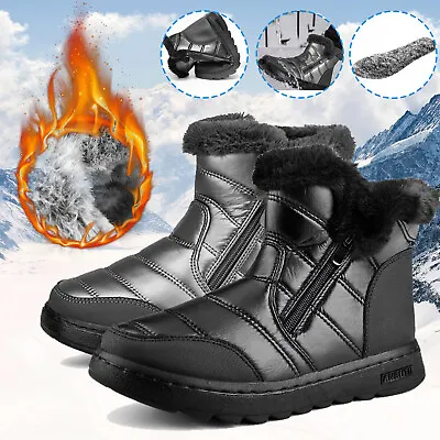 Winter Waterproof Women Shoes Snow Boots Fur-lined Slip On Warm Ankle Size USA • $18.95