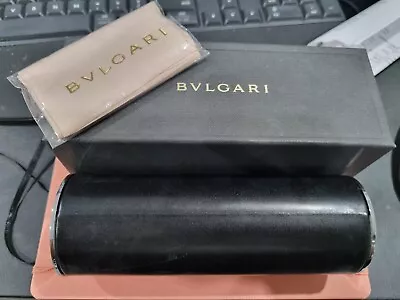 Bvlgari Authentic Glasses / Sunglasses Hard Case And Box - Black + Cloth Sealed • $49.90