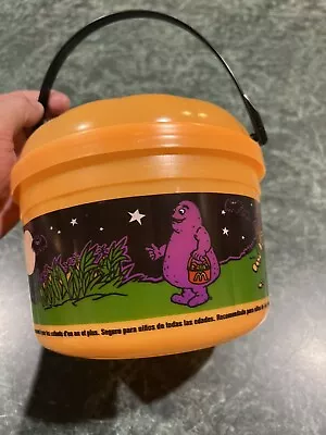 VINTAGE 1999 McDONALDS HALLOWEEN HAPPY MEAL PUMPKIN BUCKET PAIL W/ LID • $13.96