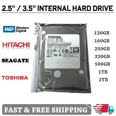 Internal Hard Drive 2.5  Laptop Games| 3.5  Desktop CCTV DVR | SATA HDD Upto 3TB • £30.99