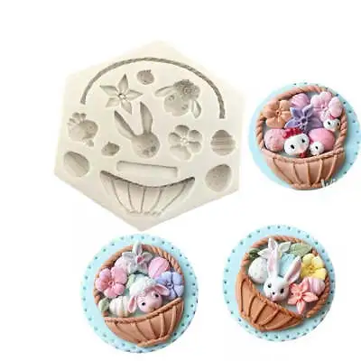 Easter Silicone Mould Daffodil Sheep Rabbit Chicken Egg Basket Eid Al Adha • £9.27