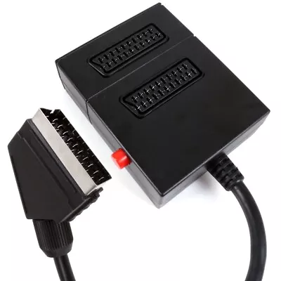 £7.52 • Buy SCART SWITCH SPLITTER 2 WAY Easy Split Box 2 Devices 1 TV Switchable DVD Video