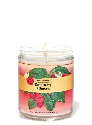 Bath & Body Works Raspberry Mimosa 7 Oz Single Wick Candle • $14.45