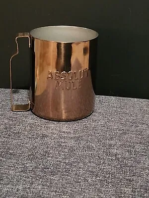 Absolut Mule Vodka Copper Metal Cup Mug 12 Ounce  Bittle Shaped Handle • $10.97
