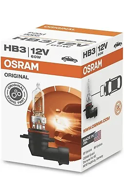 `2 X Osram HB3 (9005) Original Standard Replacement Bulb 12V 60W P20d 9005-01B • $19.99