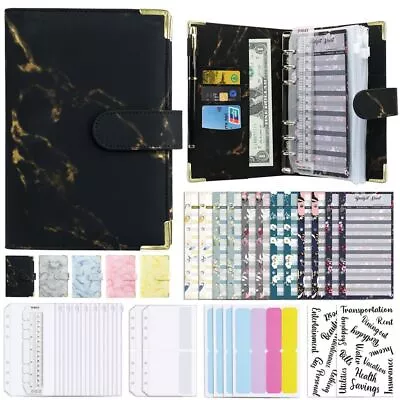 A6 Notebook Marble Budget Binder Marble Notebook 6 Ring Binder Notebook Binder • $24.91