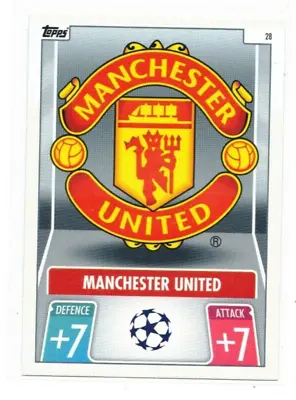 2021-22 Topps Match Attax UCL & Europa Manchester United Team Badge Logo #28 • $0.99