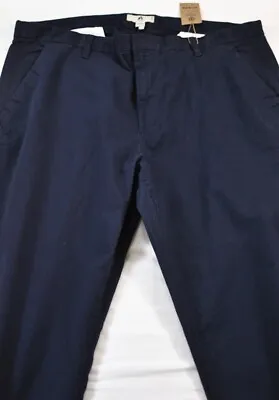 Men's Amazon Essentials Pants Size 42 X 34 Navy Zipper Pockets Straight Cotton • $12.40