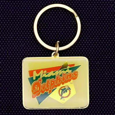 Vintage Miami Dolphins 1994 Metal Key Ring Old Logo Retro Throwback NFL NOS NEW • $9.99