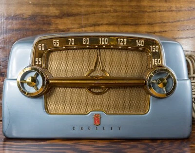 $150 • Buy Crosley Model E-15SL Blue Vintage Bakelite Vacuum Tube Radio Working Buick Dash