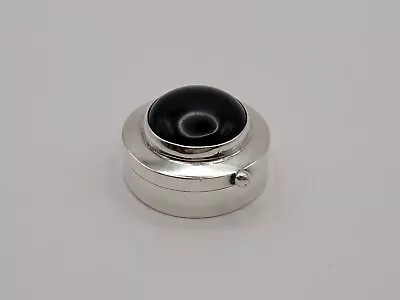 Vintage Taxco Sterling Silver & Onyx Hinged Trinket Box • $49.99