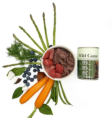 Wild Game -Venison  Wild Boar Reindeer  Wet Dog Food Cans Bundle Of 12 X 400g • £29.99