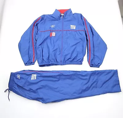 Vtg Reebok Mens XL Team Issued New York Giants Football Warm Up Suit David Baas • $143.96