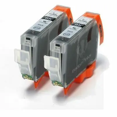 2x Compatible Ink Cartridges C-CLI8 Black For Canon Pixma MP950/IP4200/Pro9000 • £5.49