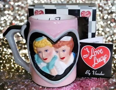 I Love Lucy 3D Ceramic Mug In Box  Friends Forever  Lucy & Ethel On Front NIB • $14.95