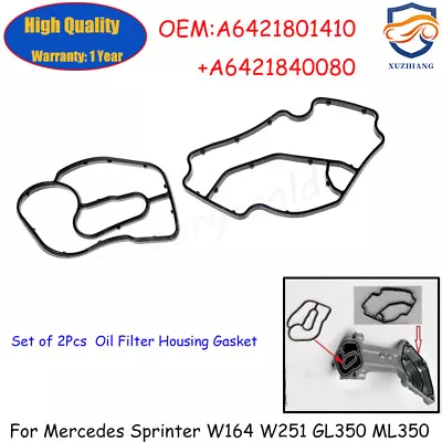 1 Set Oil Filter Housing Gasket For Mercedes Sprinter W164 W251 GL350 ML350 • $6.87