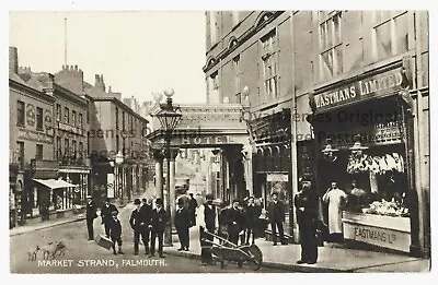 Falmouth Market Strand Eastmans Butcher Shop Etc Animated Postcard Cornwall • £9.95