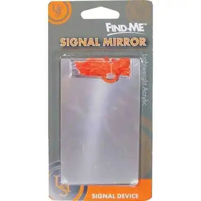 UST FIND-ME SIGNAL MIRROR. LIGHTWEIGHT ACRYLIC. Travel Mirror. Survival Kit • £9.99