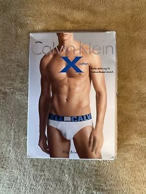 Vintage Calvin Klein X Cotton Hip Brief Men’s Large Black Modal U8800 Underwear • $35