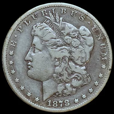 1878-cc $1 Morgan Silver Dollar ✪ Fine F Details ✪ Carson City Coin 773◢trusted◣ • $159.95