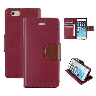 Korean Mercury Sonata Diary Wallet Case Cover For IPhone 6 - Ruby Wine • $12.95