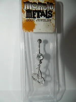 NWT MORBID METALS Silver BLING CHERRY Belly Navel Ring BODY JEWELRY* New • $9.99