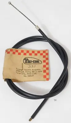 1 NOS Tri-Cor TRIUMPH Throttle Cable 1958 Cub Using 366/2 Amal Twist Grip D412T • $24.99