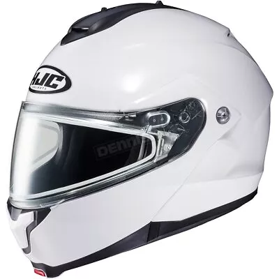 HJC Pearl White C91 Modular Snowmobile Helmet Dual Lens Shield 1147-0149-08 • $214.99