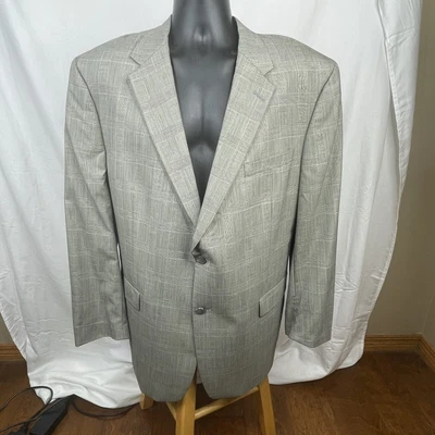 $29 • Buy Austin Reed Mens Sport Coat Suit Jacket Sz 44L Gray Plaid London England