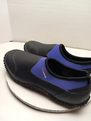 HISEA Mens Sz 11.5 Waterproof Garden Shoes Ankle Rain Boots Rubber Slip-On • $29.50