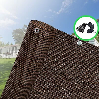 220gsm Garden Privacy Screen Fence Cover Netting Panel Balcony 95% Protect Sun • £10.99