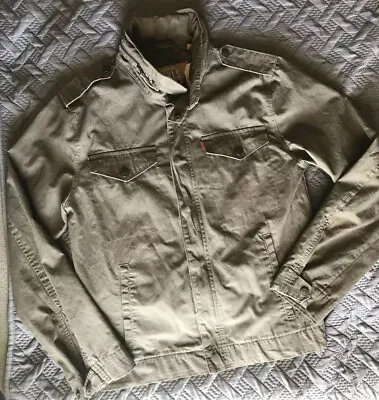 Levi's  Jacket Women's Size Small Olive Green W/ Lining Snap Pockets Cotton • $128.47