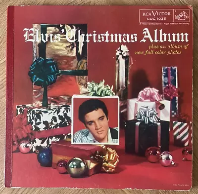 Elvis Presley- Elvis' Christmas Album RCA LOC-1035 1957 Indy Press VG+/VG+ • $130