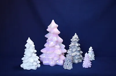 Mosser Trees Set Of 6 Trees In Pink Grey Crystal And Grey Marble FREE SHIP • $158