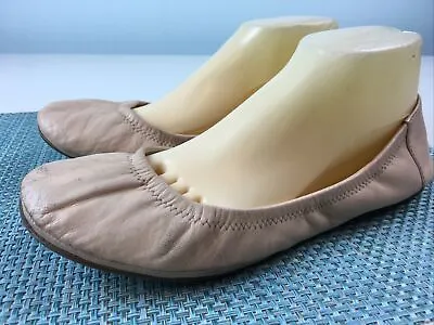 Vince Camuto Womens Ellen Ballet Flats Shoes Beige Leather Slip On Sz 10 *Scuffs • $18