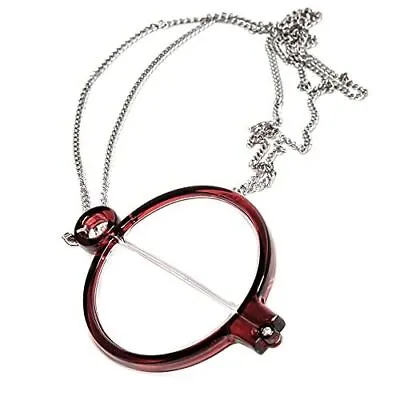 Calabria 2945R Monocle Fold Reading Glasses&Silver Chain Necklace WINE RED +1.25 • $19.95