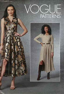 $7.99 • Buy Vogue V1725 Bias Dress W Cut Away Hem Detail Sz 8-16 UNCUT Pattern